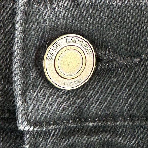 Saint Laurent Paris “D02 M/SK-LW” Black/Gray Factory Faded Skinny Jeans Size 32 - Picture 3 of 11